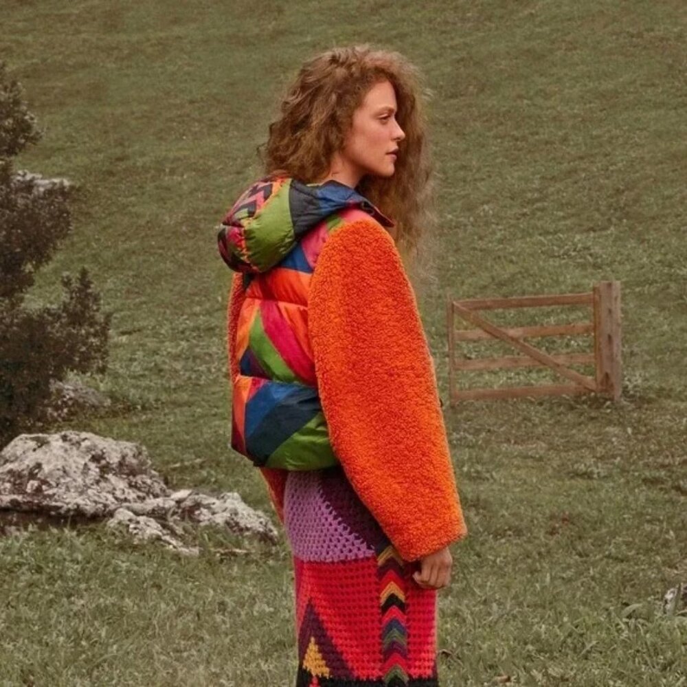 FARM Rio Multicolor Geometric Puffer Jacket - Picture 5 of 6
